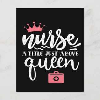 Verpleegster een titel net boven koningin | Cute V Flyer