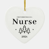 Verpleegster Eerste Kerstmis Ornament 2024 (Voorkant)