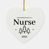 Verpleegster Eerste Kerstmis Ornament 2024 (Achterkant)