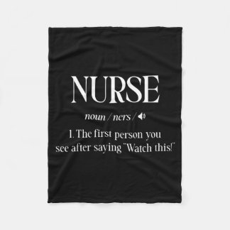 Verpleegster Eerste Persoon Zie Kijk Naar Deze Cit Fleece Deken