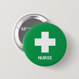 Verpleegster & EHBO, Kruis, Ambulance, Dokter Knop Ronde Button 5,7 Cm