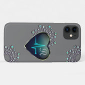 Verpleegster EKG hart en juweel Case-Mate iPhone Case (Achterkant (horizontaal))