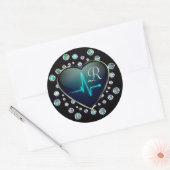 Verpleegster EKG hart en juweel sticker (Envelop)