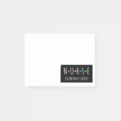 Verpleegster elke dag held post-it® notes (Voorkant)