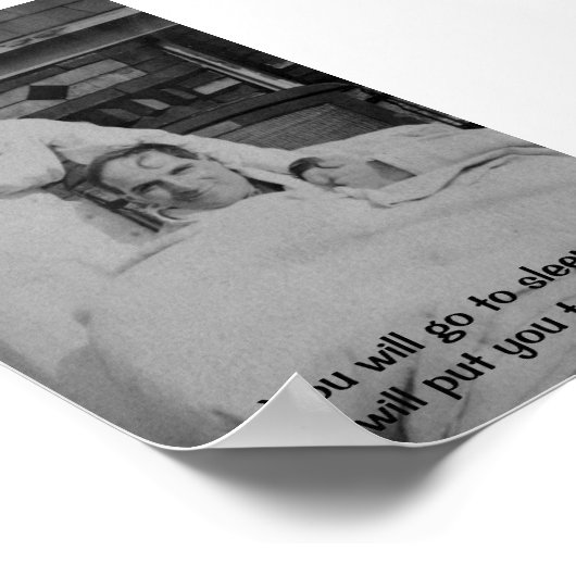 verpleegster en patiënt - U gaat naar de slaapsta Poster (Hoek)