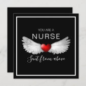 Verpleegster Engelenvleugels Hart Dank je wel (Voorkant / Achterkant)