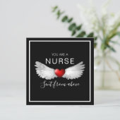 Verpleegster Engelenvleugels Hart Dank je wel (Staand voorkant)