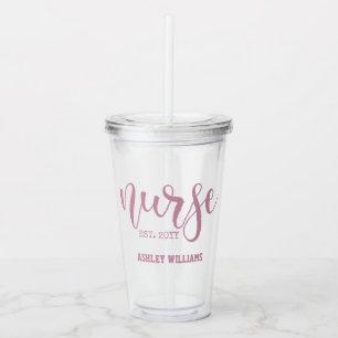 Verpleegster Est Custom Student Verpleegkundige RN Acryl Drinkbeker