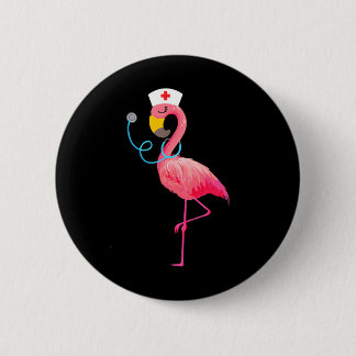 Verpleegster Flamingo Grappig Flamingo Liefde Verp Ronde Button 5,7 Cm