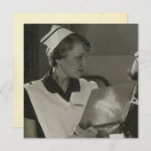 Verpleegster Flat Note Kaart (Voorkant / Achterkant)