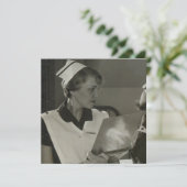 Verpleegster Flat Note Kaart (Staand voorkant)