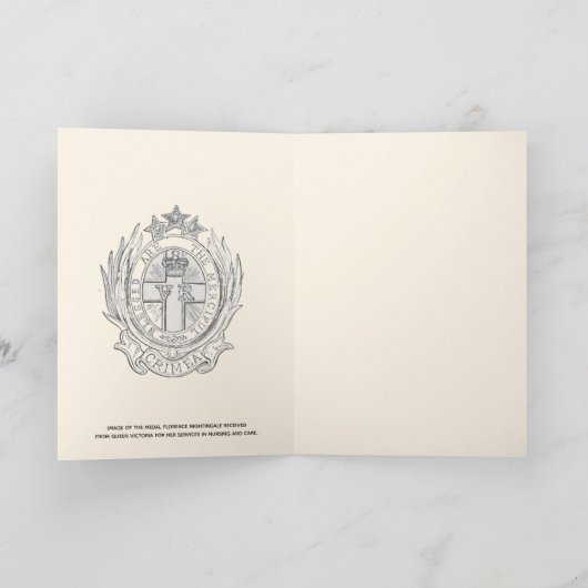 Verpleegster, Florence Nightingale  Zorgmedewerker Kaart (Binnen)