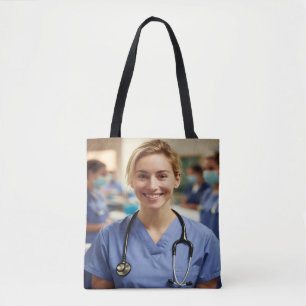 Verpleegster Foto Aanpassen Personaliseren Tote Bag