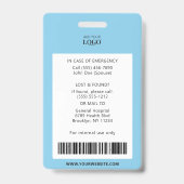 Verpleegster Foto & Logo Lichtblauw Badge (Achterkant)