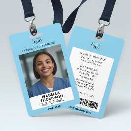 Verpleegster Foto & Logo Lichtblauw Badge