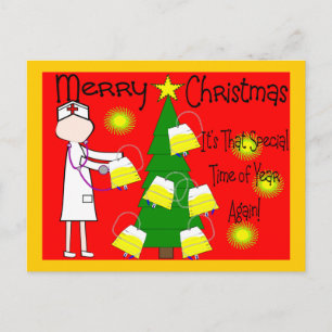 Verpleegster Funny en Twisted Christmas Humor Feestdagenkaart