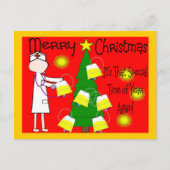 Verpleegster Funny en Twisted Christmas Humor Feestdagenkaart (Voorkant)