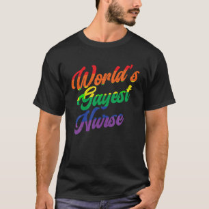 Verpleegster Gay Rainbow Pride March Medicine Ally T-shirt