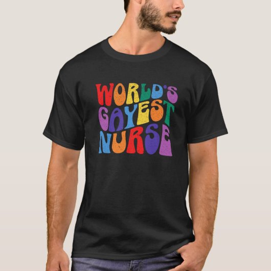 Verpleegster Gay Rainbow Pride March Medicine Ally T-shirt (Voorkant)