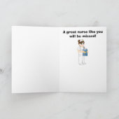 Verpleegster: Gefeliciteerd met je pensioen Kaart (Binnen)