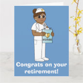 Verpleegster: Gefeliciteerd met je pensioen Kaart (Gele Bloem)