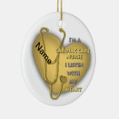 Verpleegster Gele Hart Hartzorg Keramisch Ornament (Rechts)