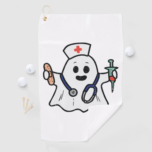 Verpleegster Ghost Scrub Halloween kostuum voor ve Golfhanddoek (Insitu)