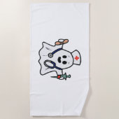 Verpleegster Ghost Scrub Halloween kostuum voor ve Strandlaken (Voorkant)