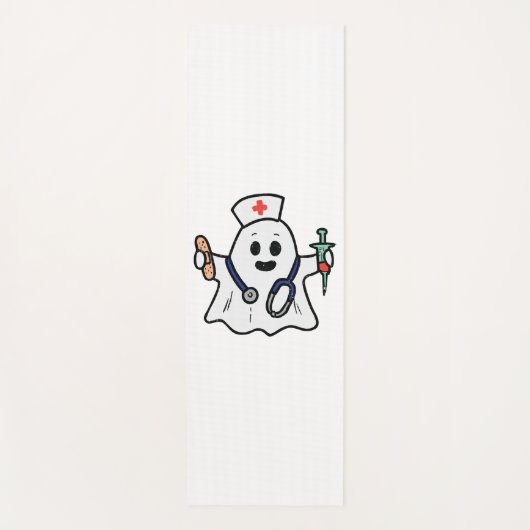 Verpleegster Ghost Scrub Halloween kostuum voor ve Yogamat (Voorkant)