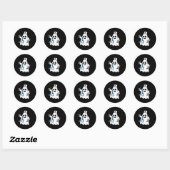 Verpleegster Ghost Scrub Schattige Halloween Kostu Ronde Sticker (Vel)
