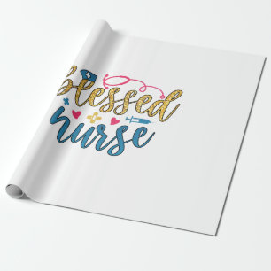 Verpleegster Gift   Gezegende Verpleegster Cadeaupapier