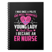Verpleegster Gift Ik was eens de aardige verpleegs Notitieboek (Voorkant)