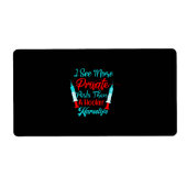 Verpleegster Gift | Ik zie meer privé-delen Etiket (Voorkant)