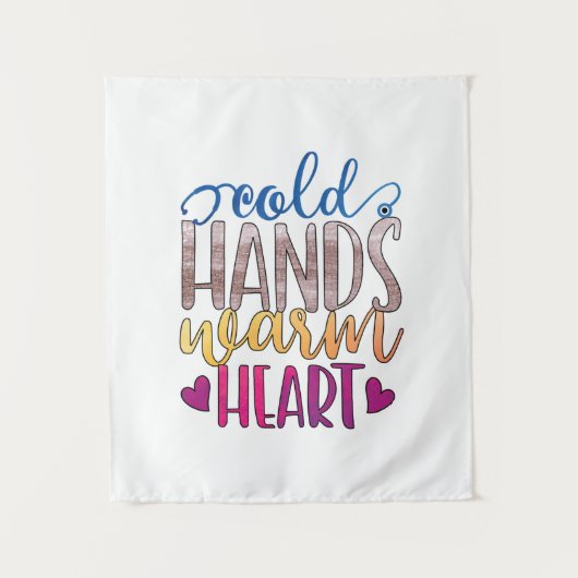 Verpleegster Gift | Koude handen warm hart Wandkleed (Voorkant)