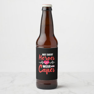 Verpleegster Gift   Niet elke held draagt een cape Bier Etiket