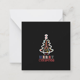 Verpleegster Gift Prettig Kerstfeest Notitiekaartje