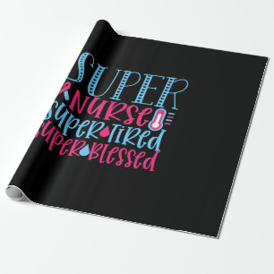 Verpleegster Gift   Super Verpleegster Super Moe Cadeaupapier