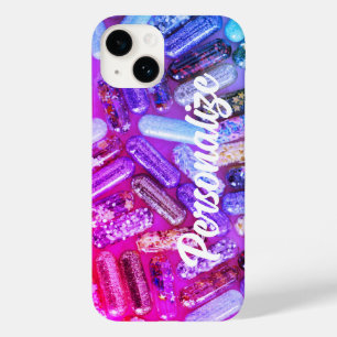 Verpleegster glitter medicatie paarse roze schatti Case-Mate iPhone 14 hoesje