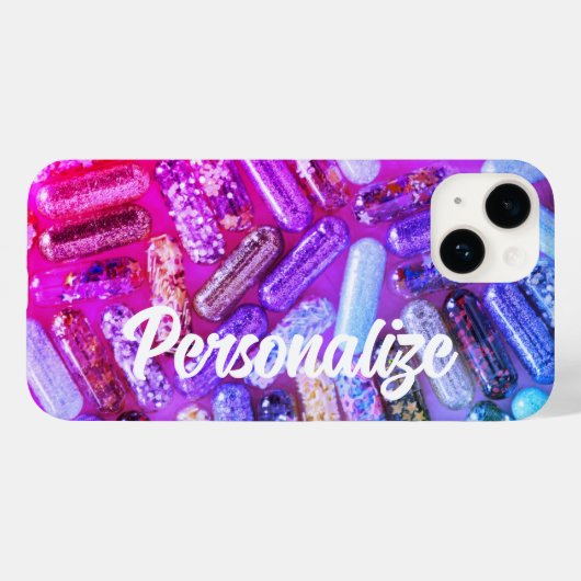 Verpleegster glitter medicatie paarse roze schatti Case-Mate iPhone case (Achterkant (horizontaal))