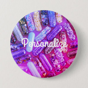 Verpleegster glitters medicatie knop ronde button 7,6 cm