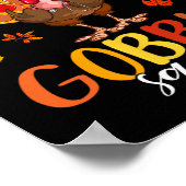 Verpleegster Gobble Squad Turkije Pelgrim Thanksgi Poster (Hoek)