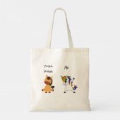 Verpleegster Grappig Dabbing Eenhoorn Paard Tote Bag (Achterkant)