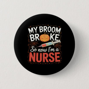 Verpleegster Grappig Halloween Verpleging Essentie Ronde Button 5,7 Cm