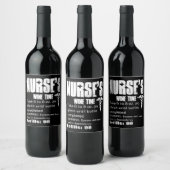 Verpleegster Grappig recept Medische Caduceus Part Wijn Etiket (Flessen)