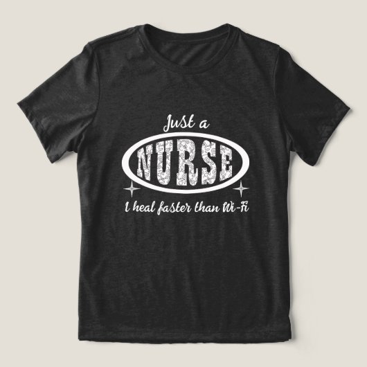 Verpleegster-grappige frase Tri-Blend shirt (Design voorkant)