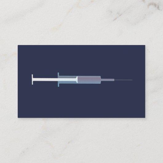 Verpleegster Griepprik Blauw Visitekaartje (Achterkant)