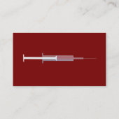 Verpleegster Griepprik Rood Visitekaartje (Achterkant)