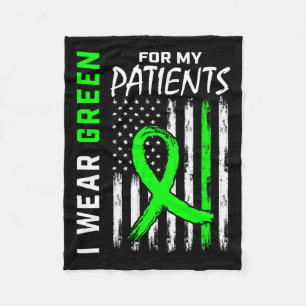 Verpleegster Groen voor mijn patiënten Nierziekte  Fleece Deken