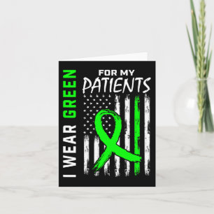 Verpleegster Groen voor mijn patiënten Nierziekte  Kaart