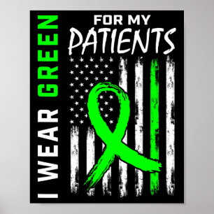 Verpleegster Groen voor mijn patiënten Nierziekte  Poster